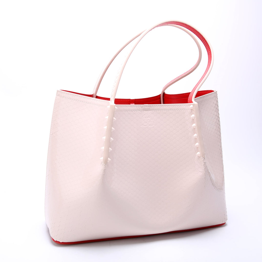 Cabarock Snake Embossed Small Tote Pink