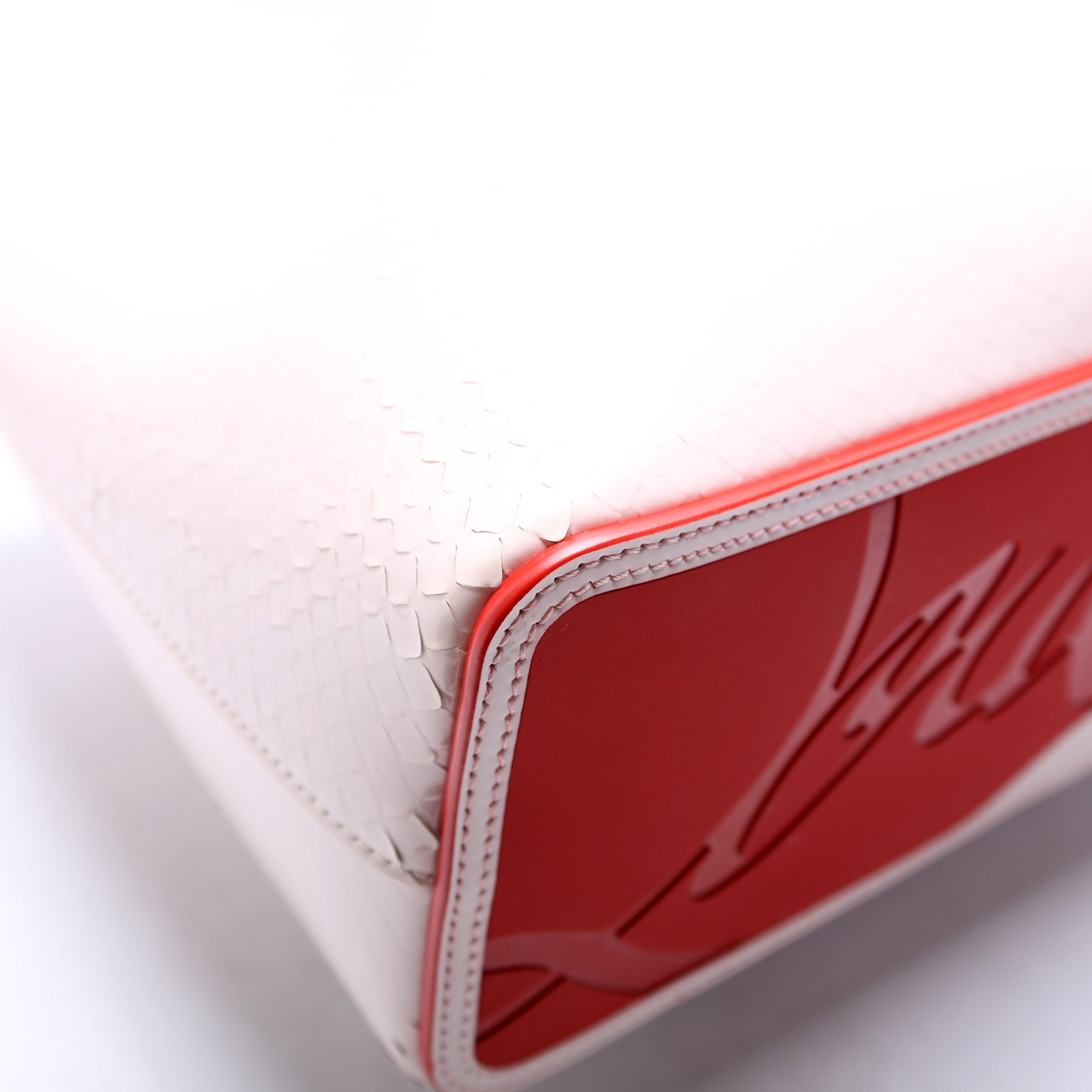 Cabarock Snake Embossed Small Tote Pink