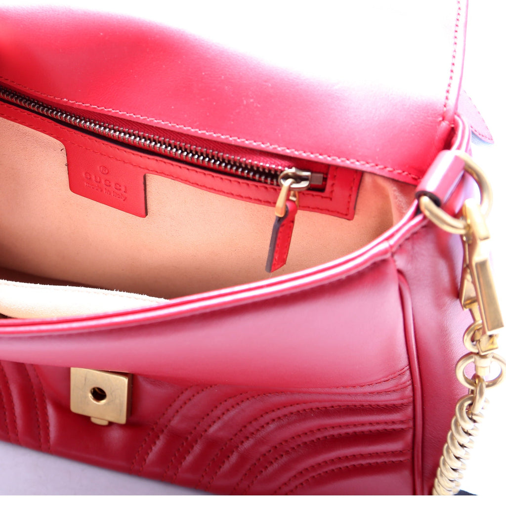 498110 GG Marmont Small Top Handle Red