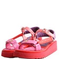Logo Lambskin Platform Sandals Size 36