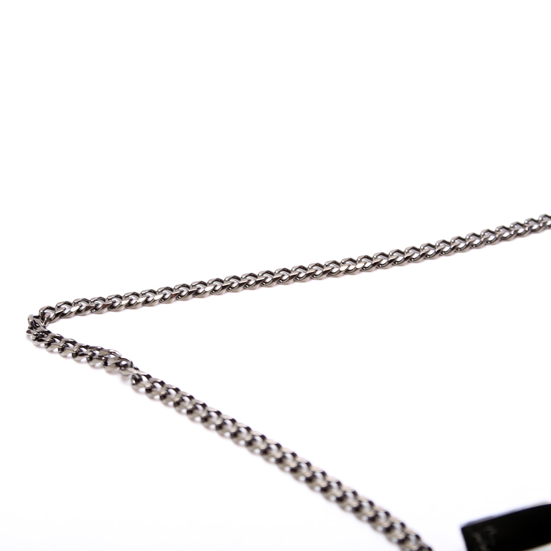 Loubila Spikes Pouch On Chain Textured Calfskin Black