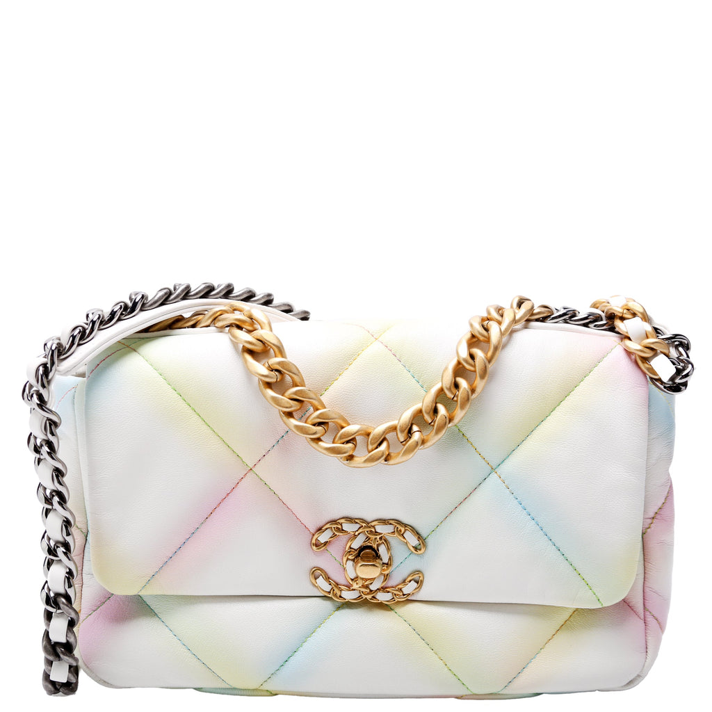 Quilted Goatskin 19 Medium Flap Multicolor RFID