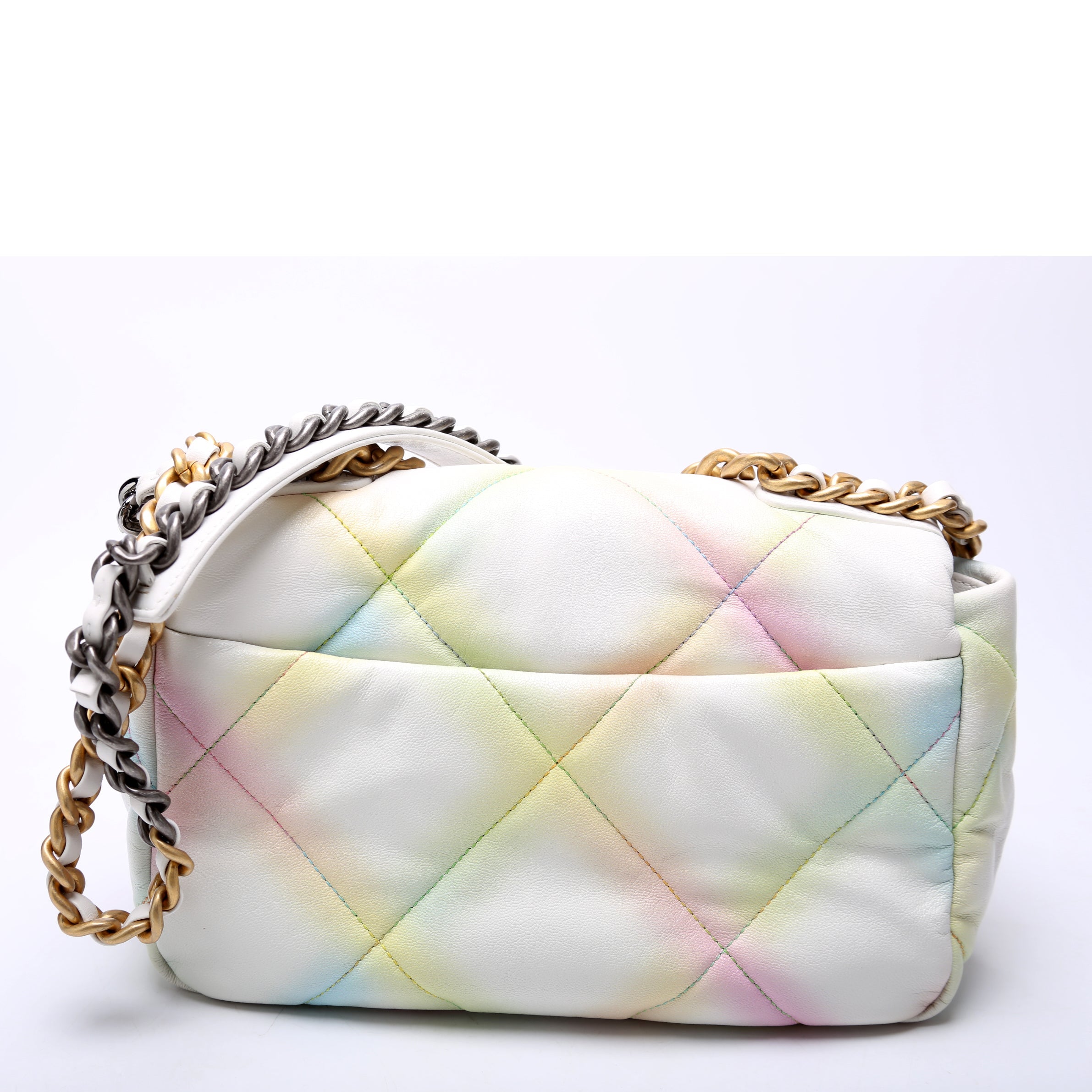 Quilted Goatskin 19 Medium Flap Multicolor RFID