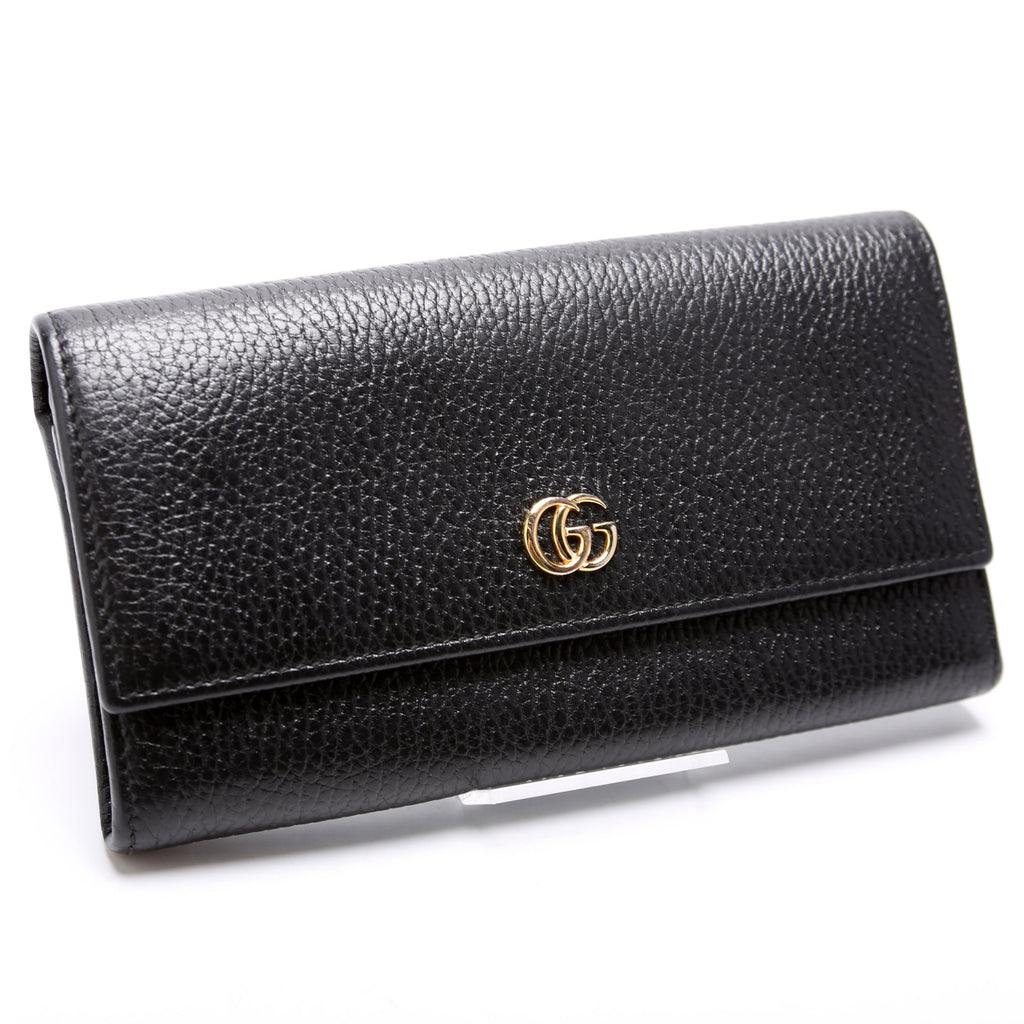 456116 Marmont Leather Wallet Black