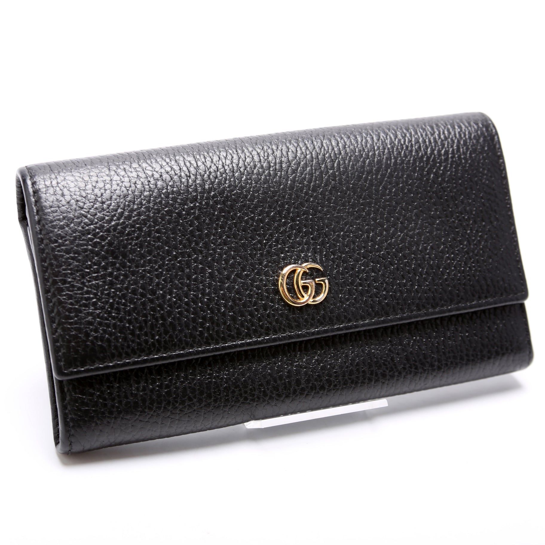 456116 Marmont Leather Wallet Black