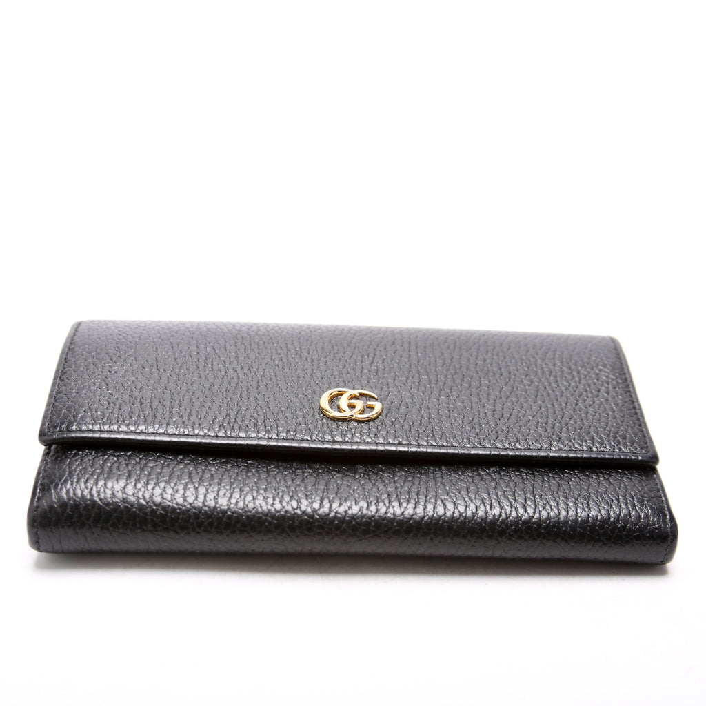 456116 Marmont Leather Wallet Black