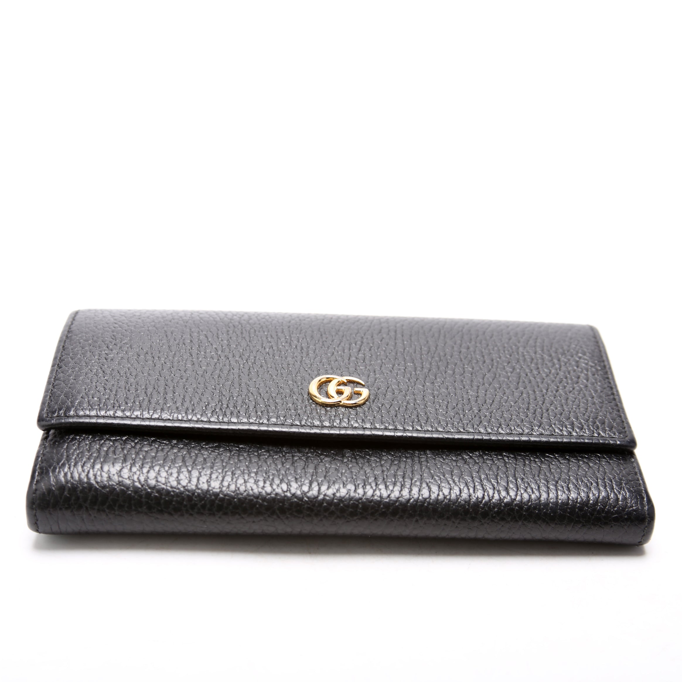 456116 Marmont Leather Wallet Black