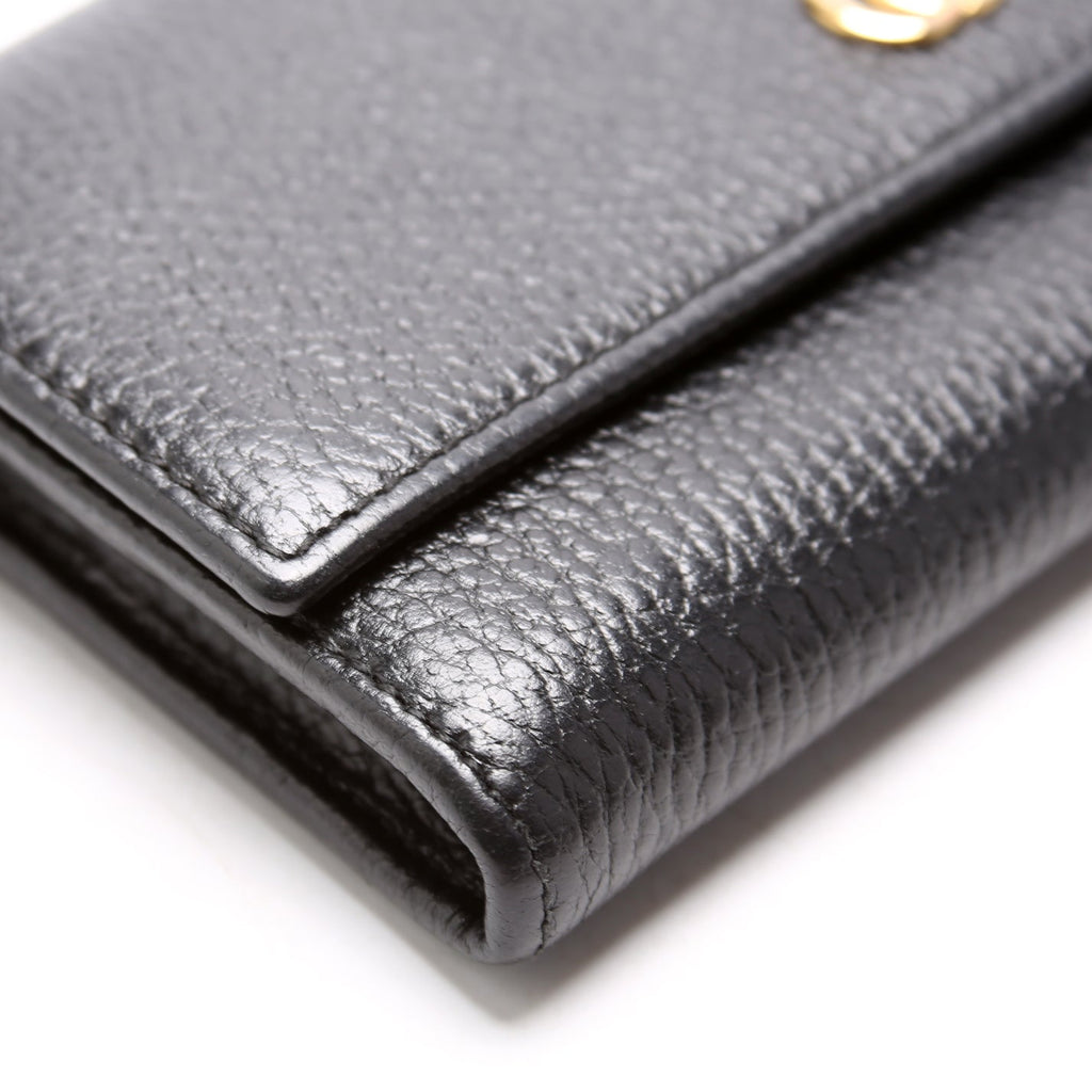 456116 Marmont Leather Wallet Black