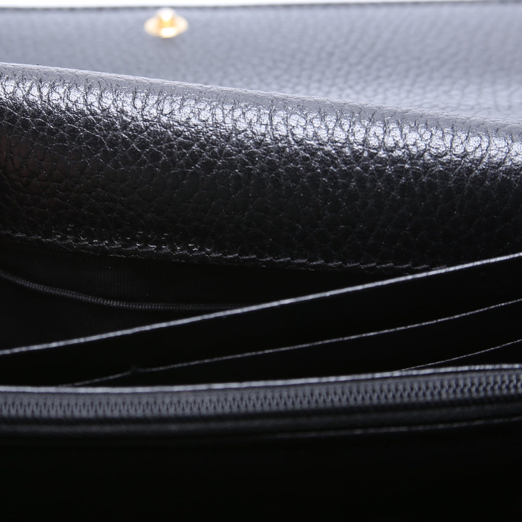 456116 Marmont Leather Wallet Black