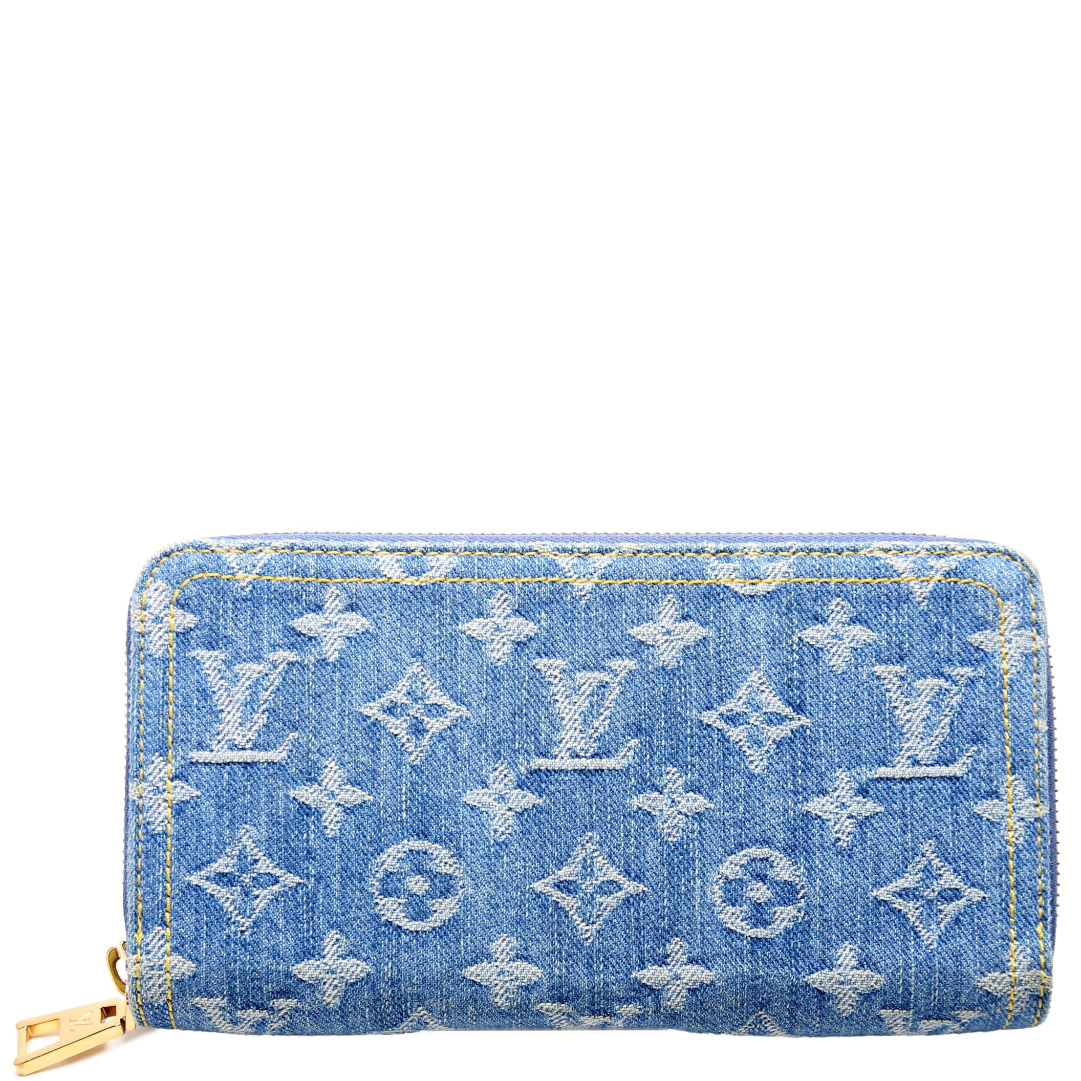 Zippy Wallet Denim Monogram Blue