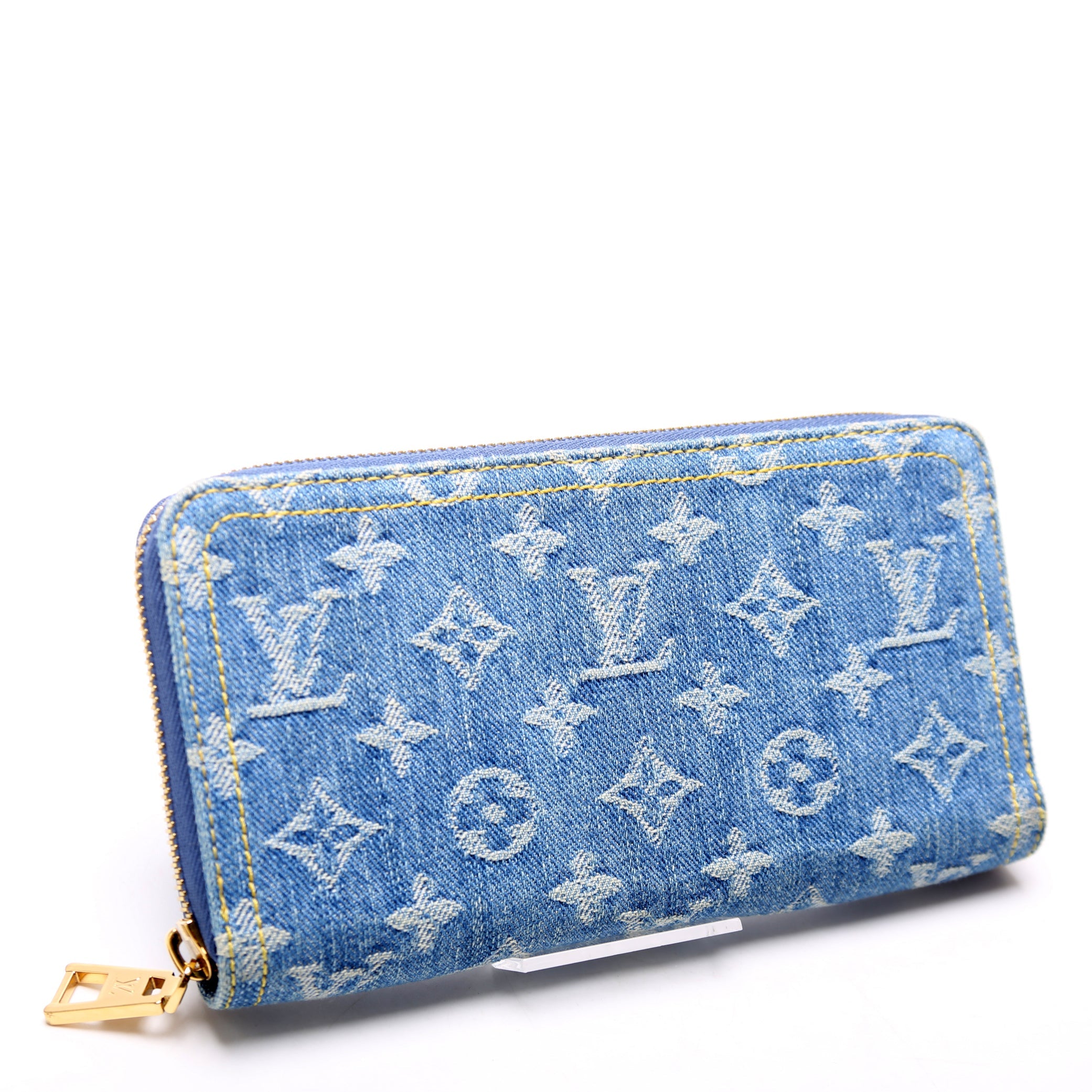 Zippy Wallet Denim Monogram Blue
