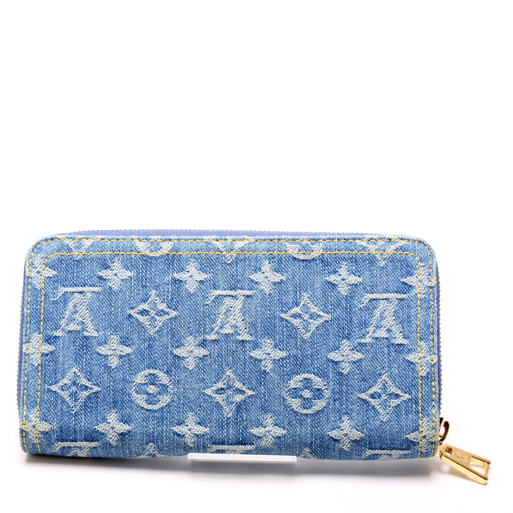 Zippy Wallet Denim Monogram Blue