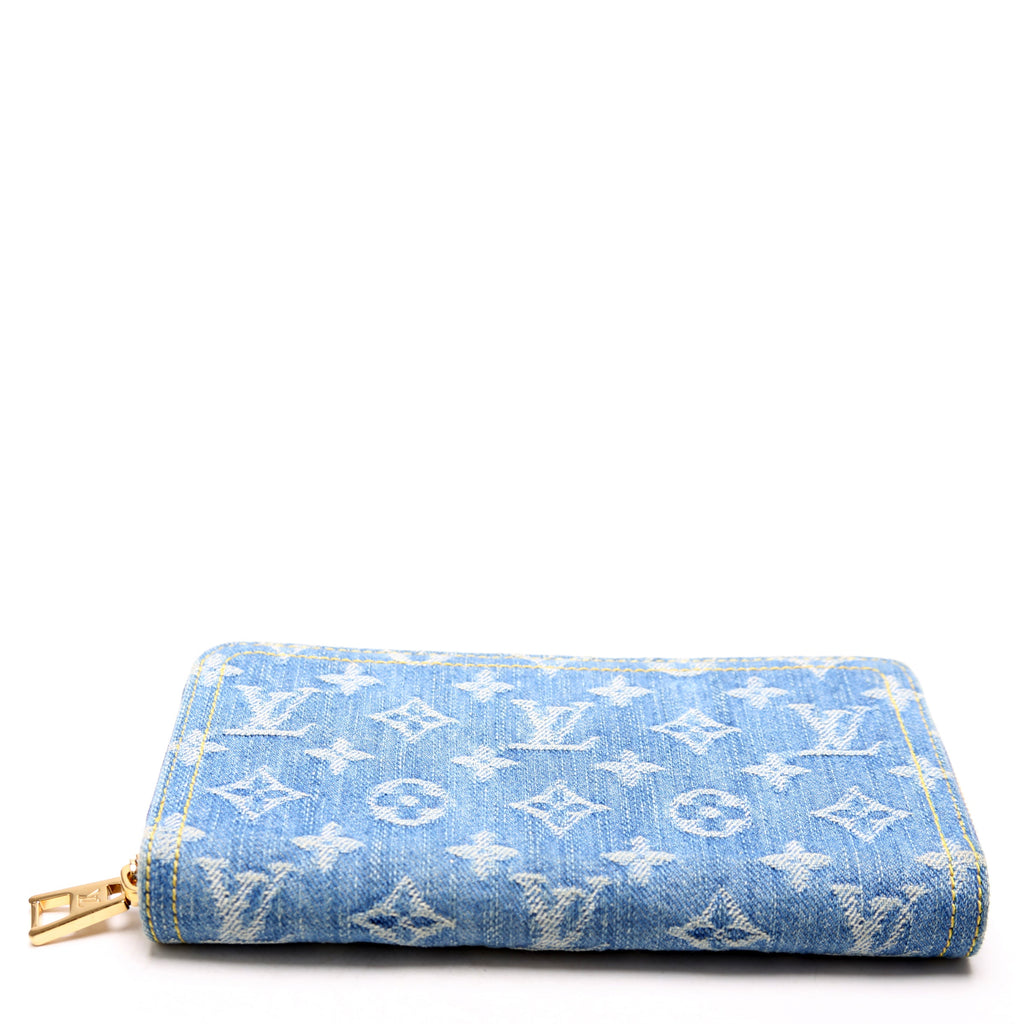 Zippy Wallet Denim Monogram Blue