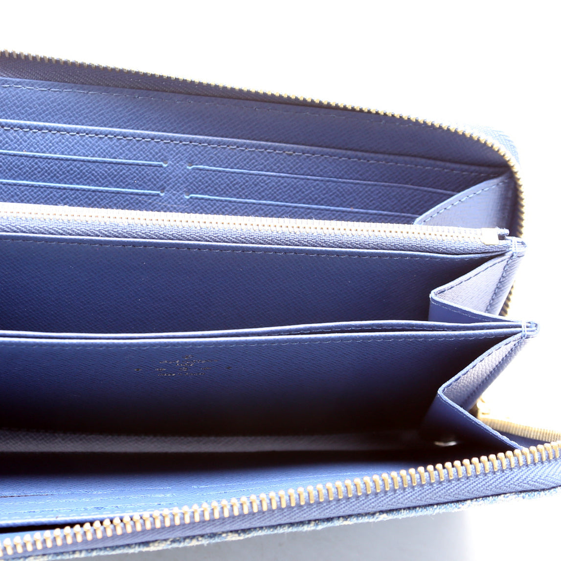 Zippy Wallet Denim Monogram Blue