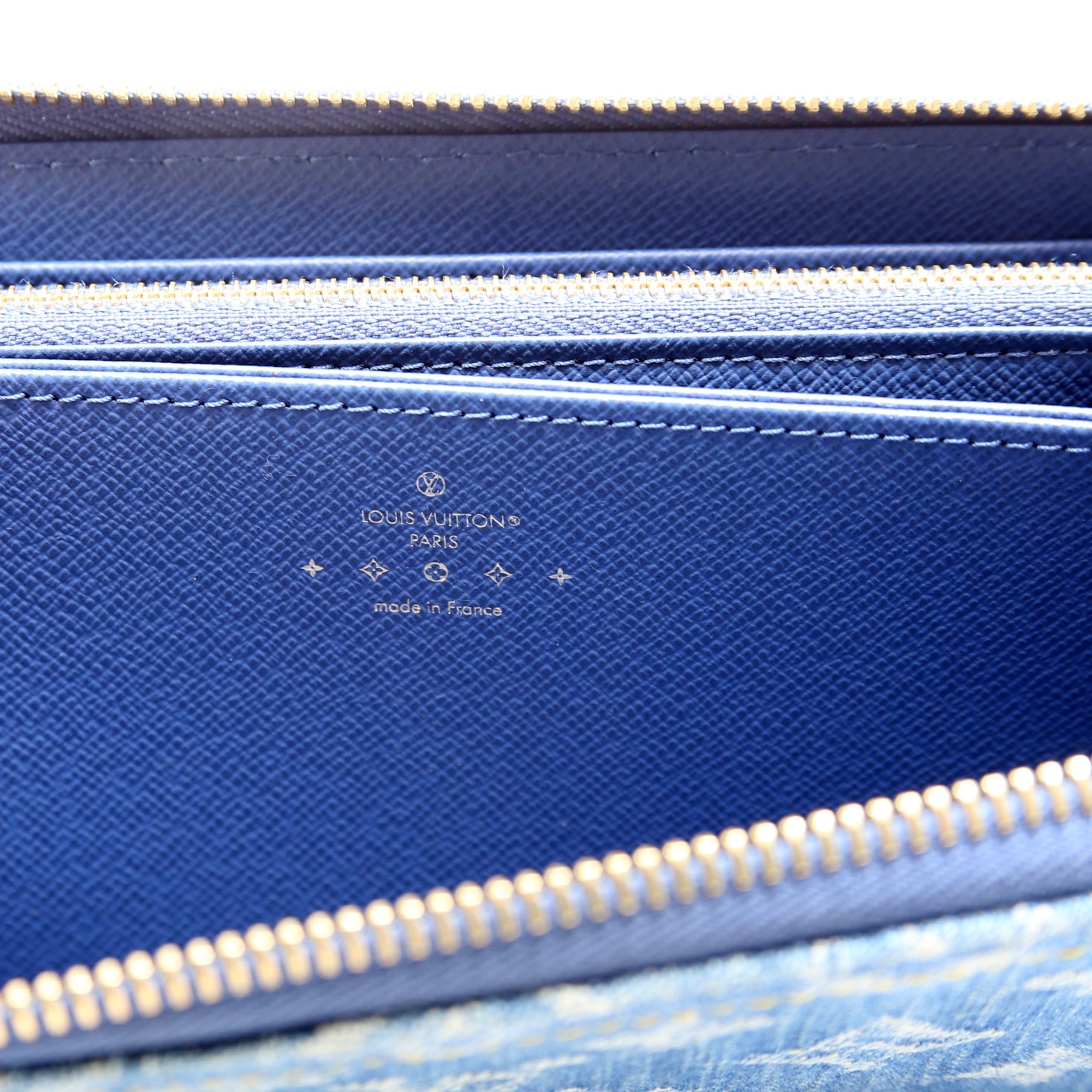 Zippy Wallet Denim Monogram Blue