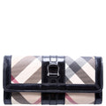 Supernova Check/Patent Leather Continental Wallet Black
