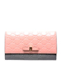Gucci 388679 Ribbon Long Wallet Guccisima Pink/Gray
