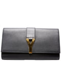 Classic Y Ligne Clutch Smooth Leather Black