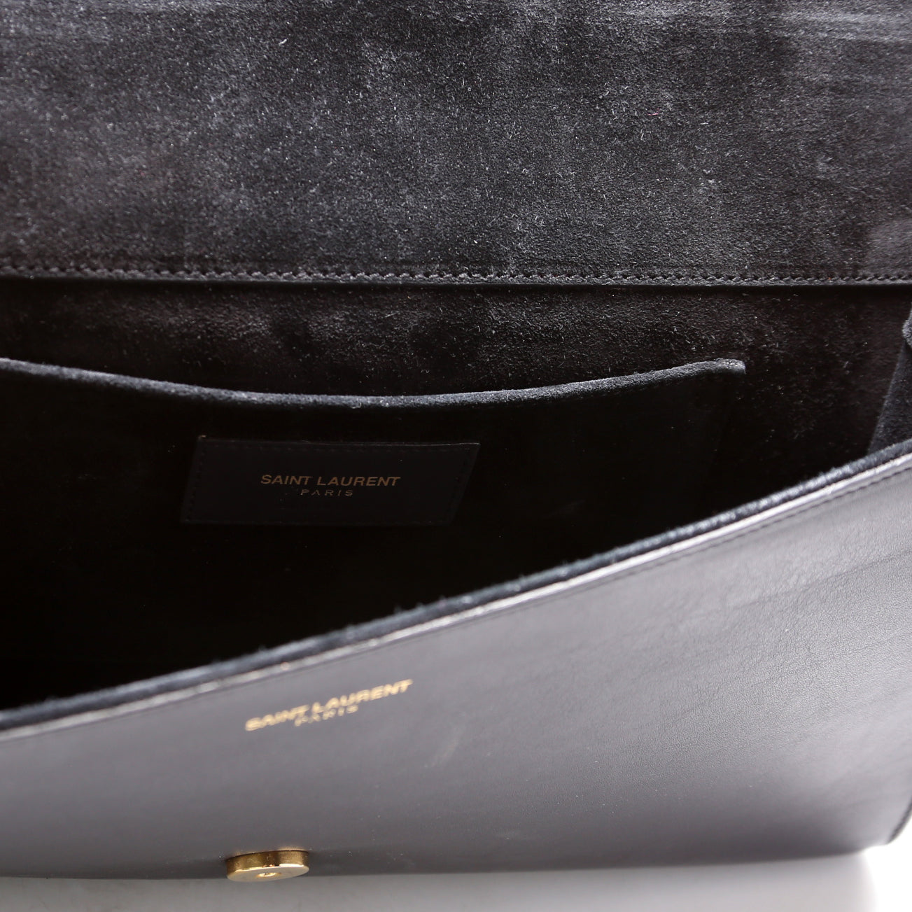 Classic Y Ligne Clutch Smooth Leather Black