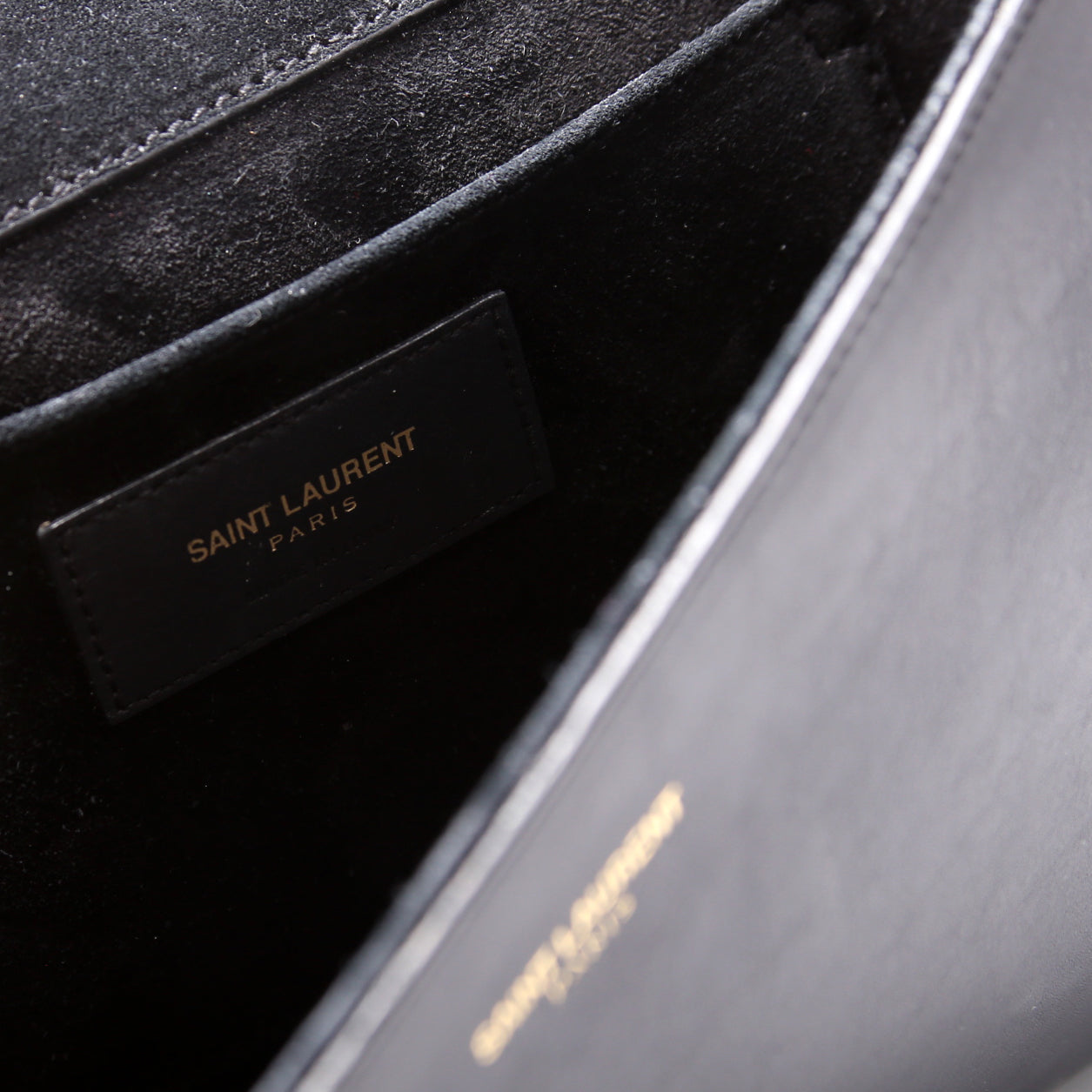 Classic Y Ligne Clutch Smooth Leather Black