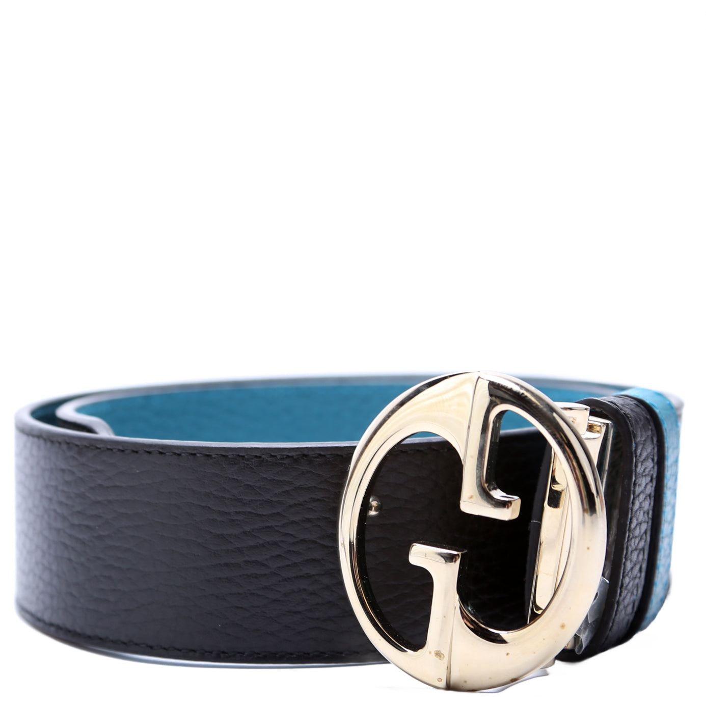 1973 Leather Reversible 450000 Belt Size 70/28 Black/Blue