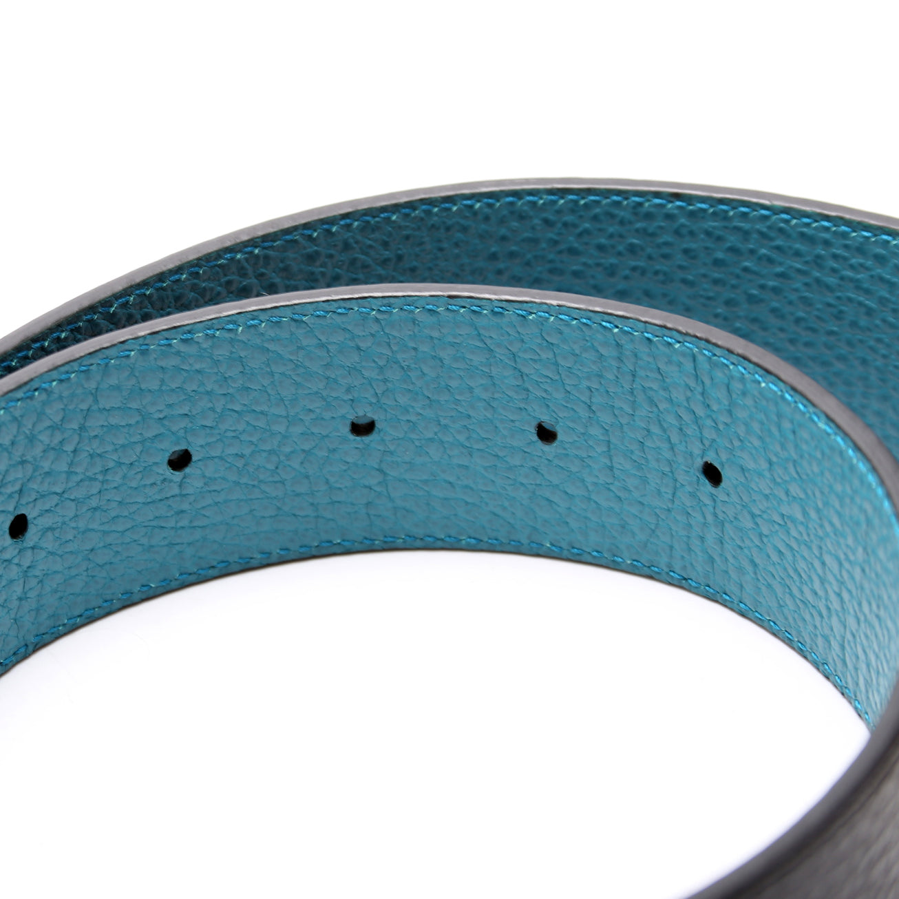 1973 Leather Reversible 450000 Belt Size 70/28 Black/Blue