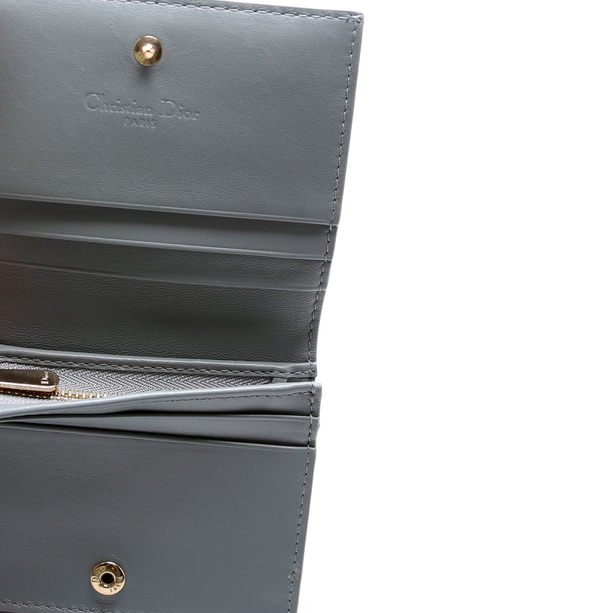 Mini Lady Gardenia Patent Wallet Grey