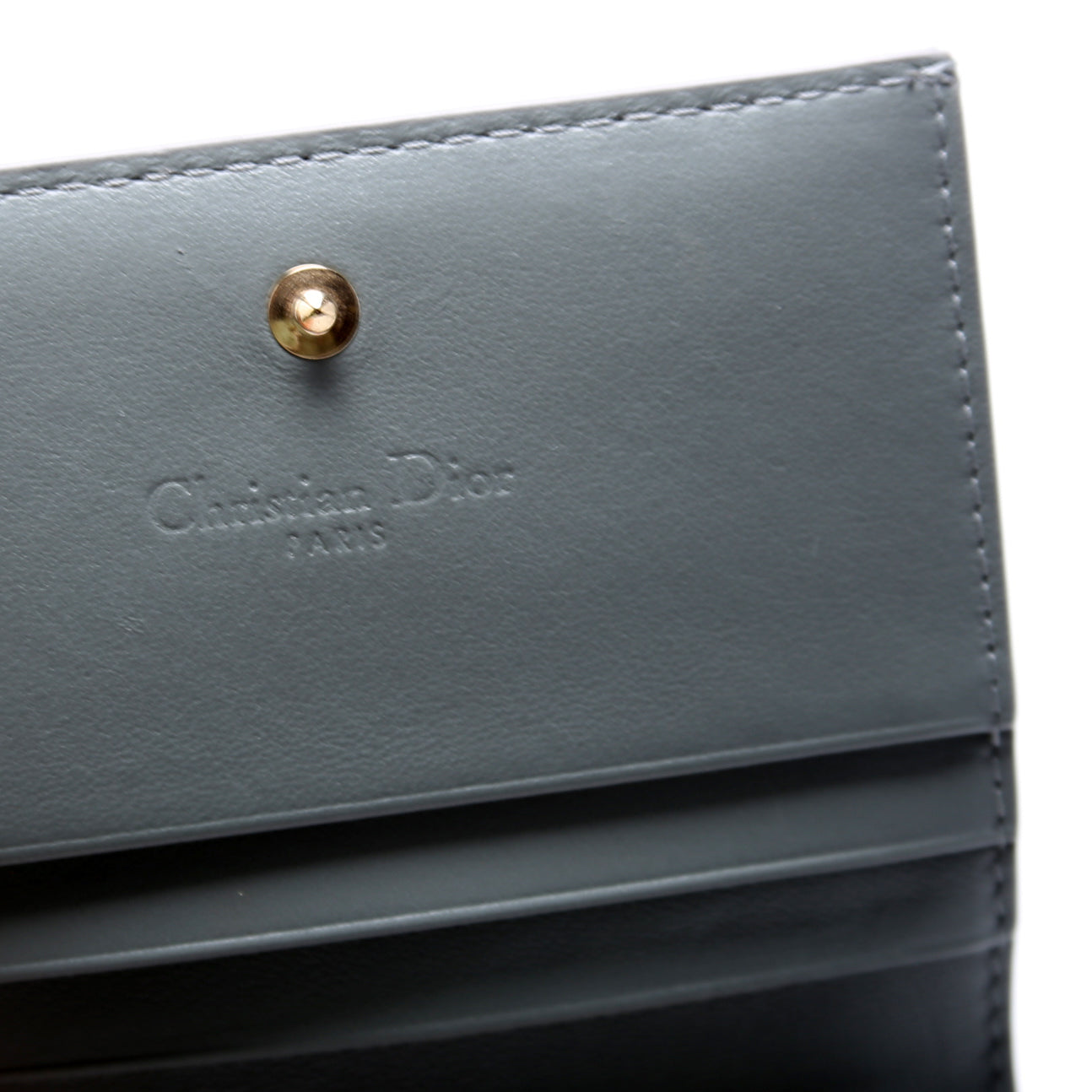 Mini Lady Gardenia Patent Wallet Grey