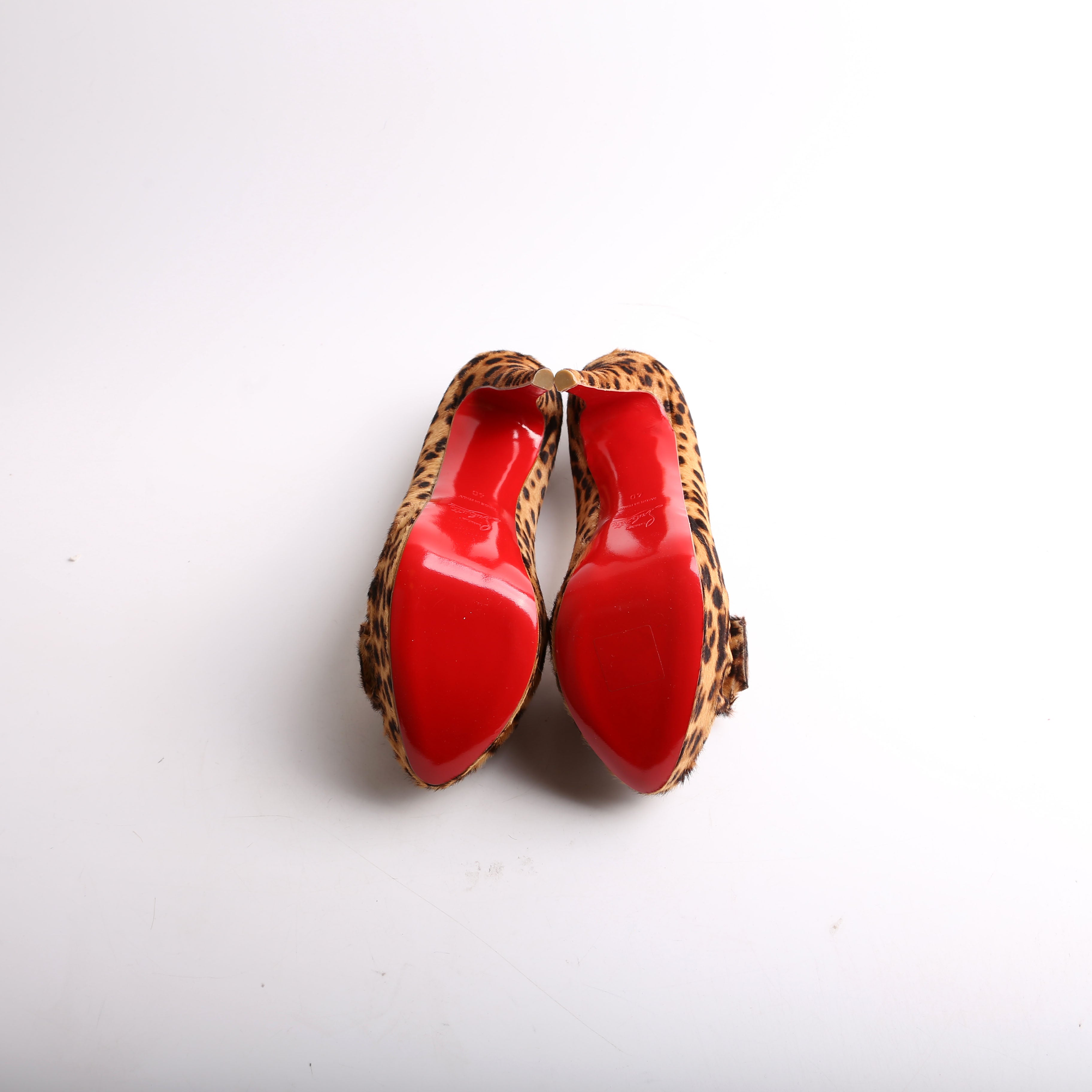 Madame Butterfly 150MM Open Toe Pony Hair Pumps Size 40