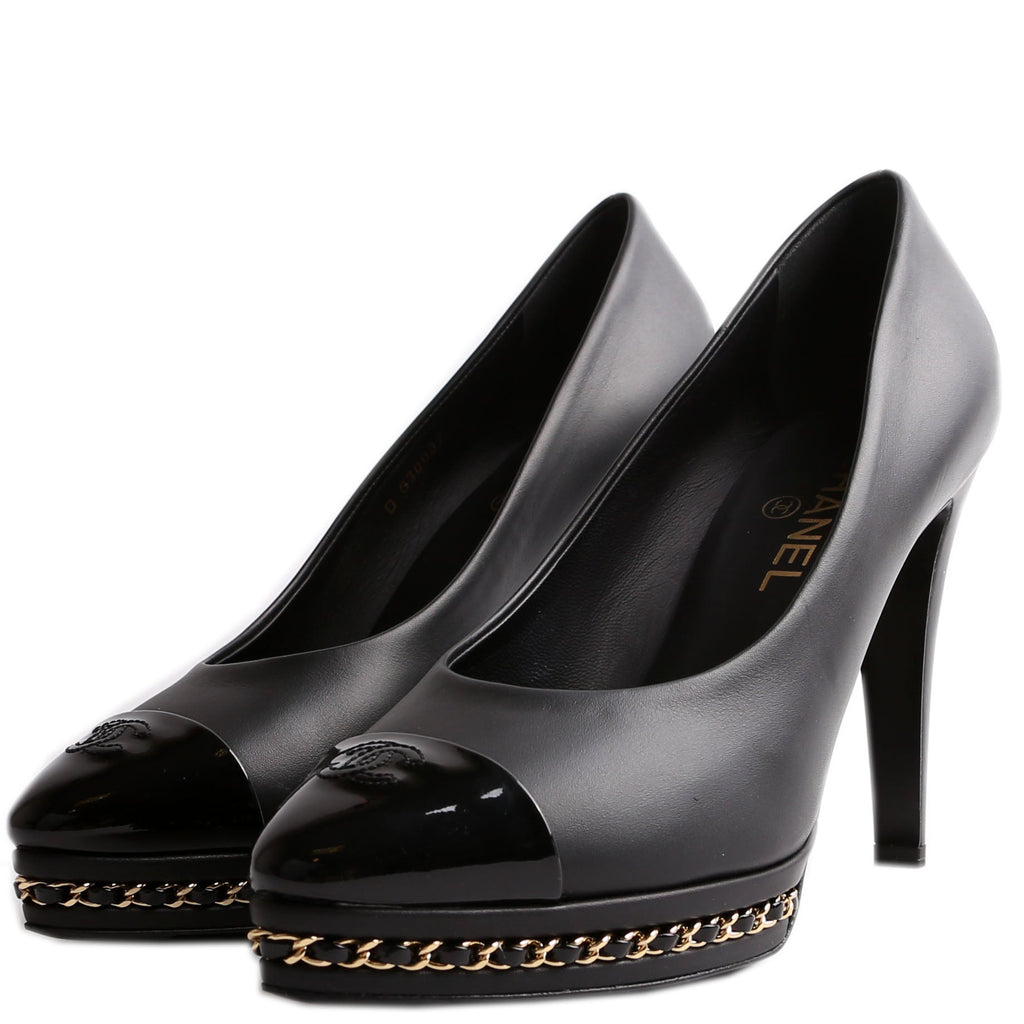 CC Captoe Chain Platform Pumps Size 41