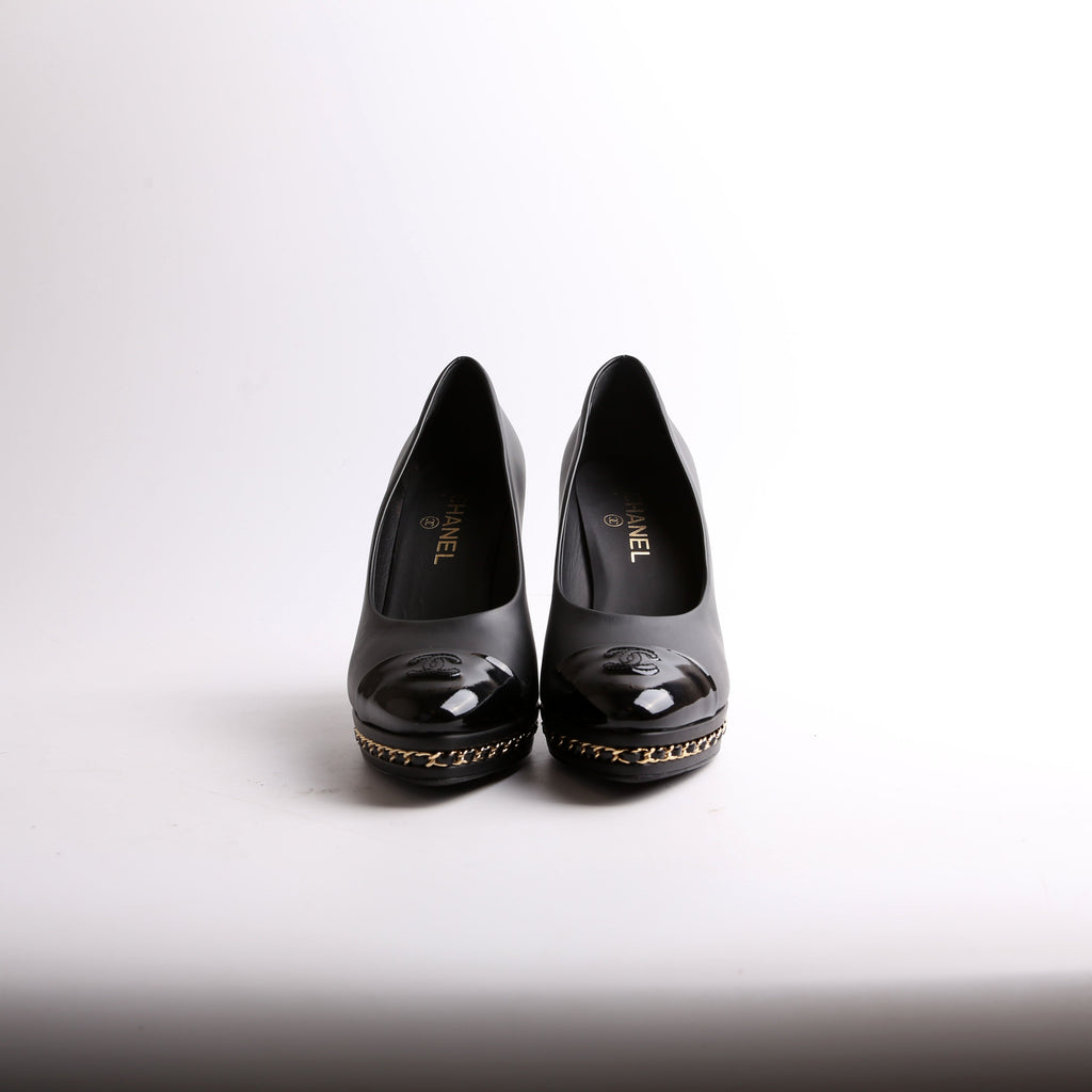CC Captoe Chain Platform Pumps Size 41