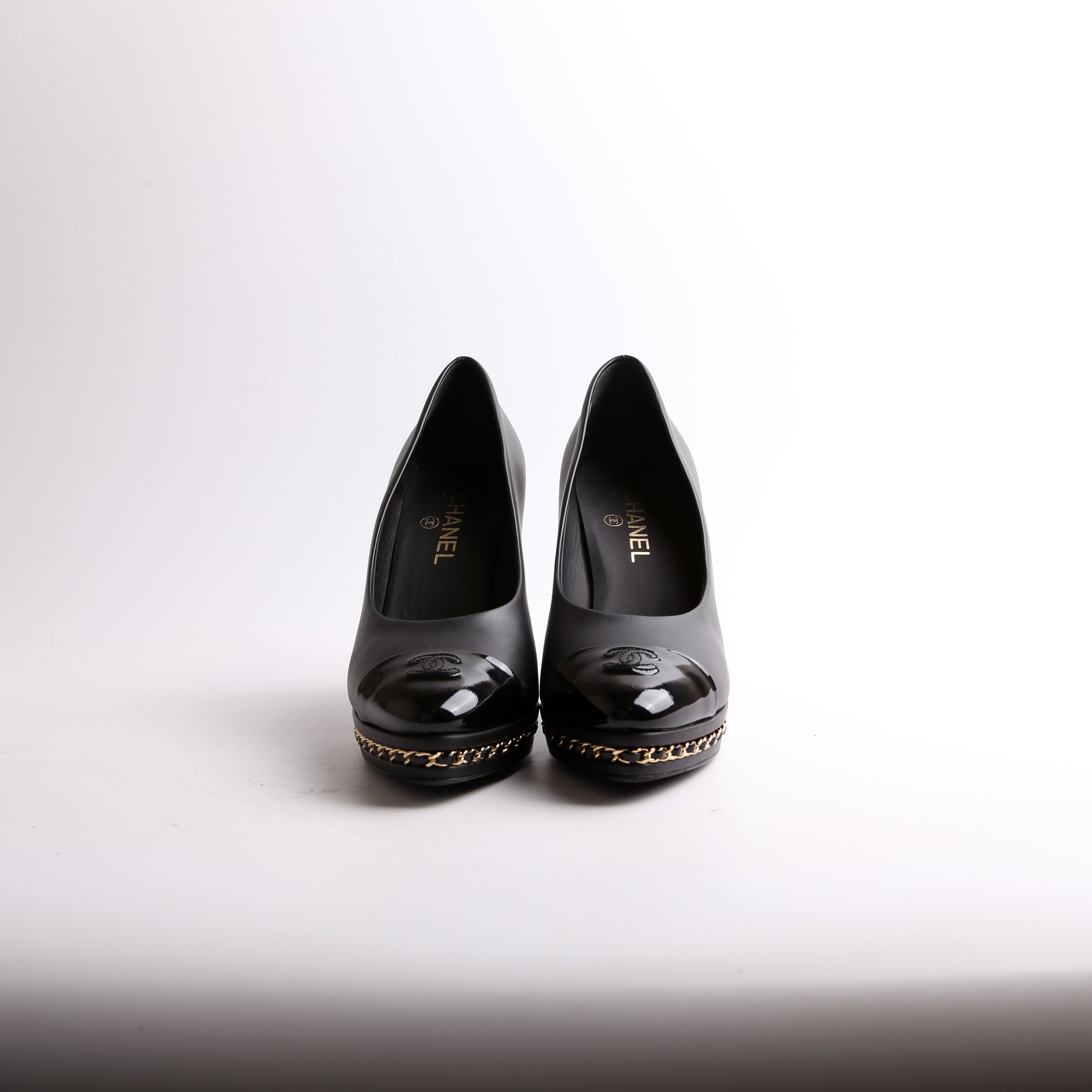 CC Captoe Chain Platform Pumps Size 41