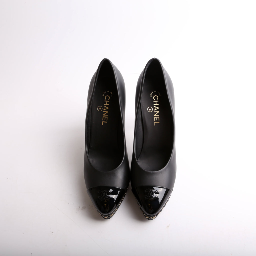 CC Captoe Chain Platform Pumps Size 41