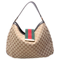 233604 GG Canvas New Ladies Web Large Hobo