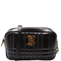 Lola Small Camera Bag Quilted Leather Black