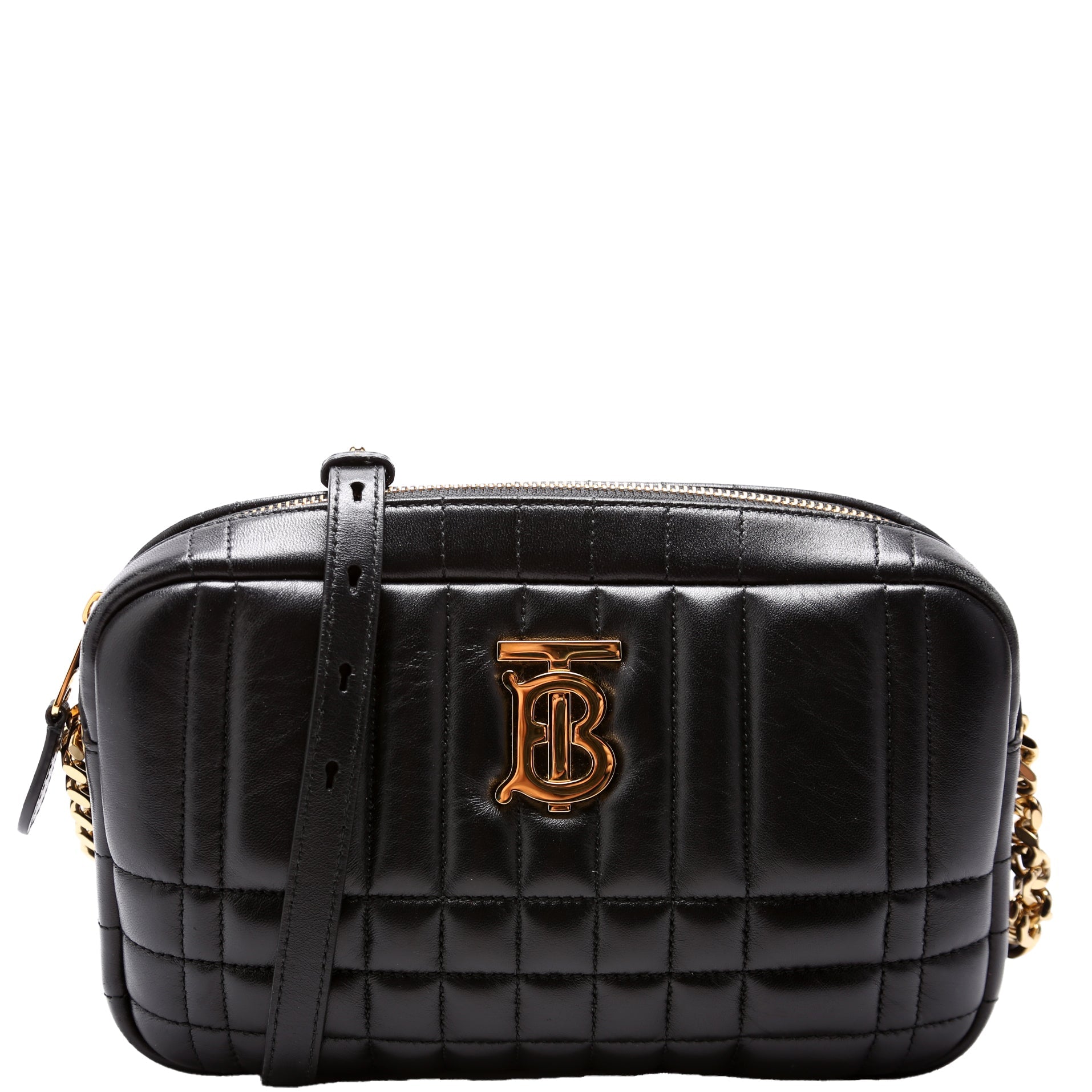 Lola Small Camera Bag Quilted Leather Black