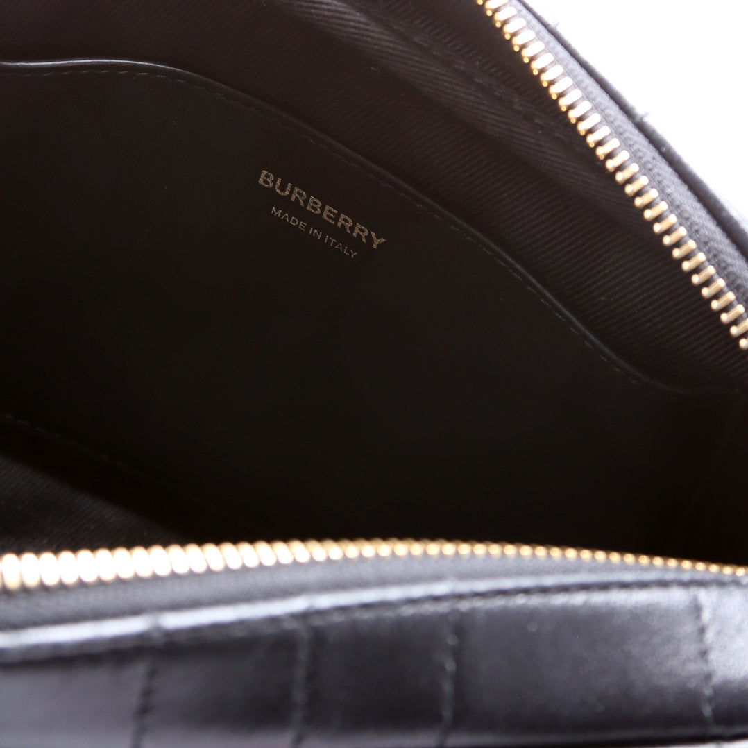 Lola Small Camera Bag Quilted Leather Black