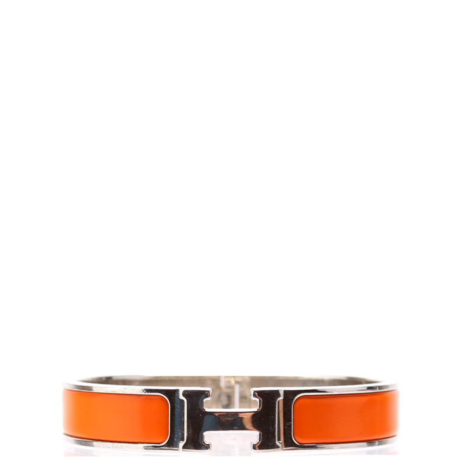 Clic Clac Narrow GM Bracelet Silver/Orange