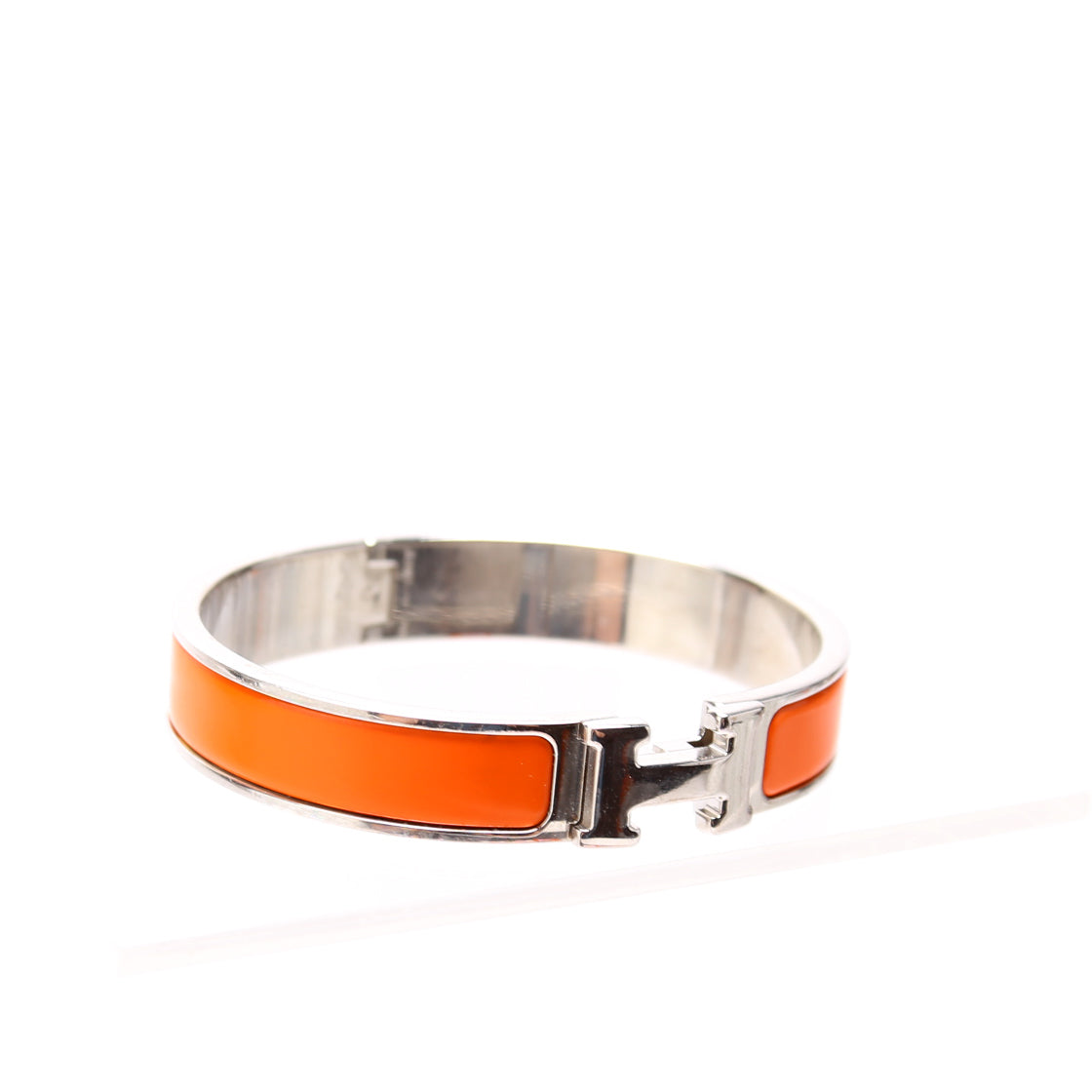 Clic Clac Narrow GM Bracelet Silver/Orange