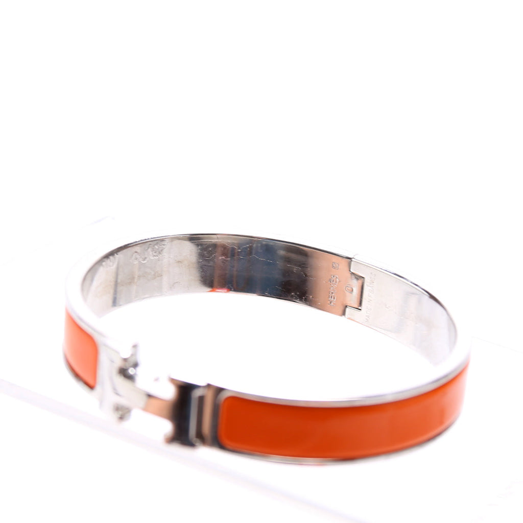 Clic Clac Narrow GM Bracelet Silver/Orange