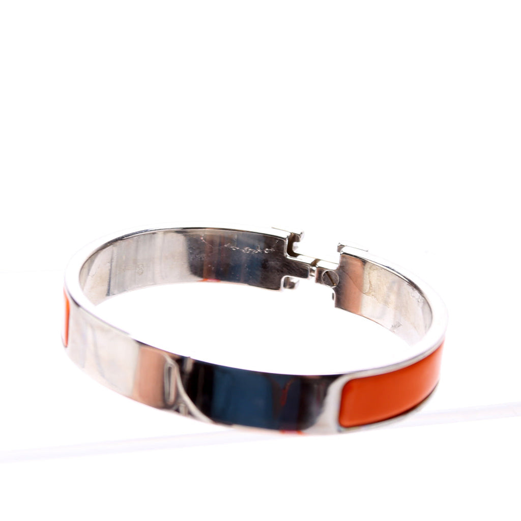 Clic Clac Narrow GM Bracelet Silver/Orange
