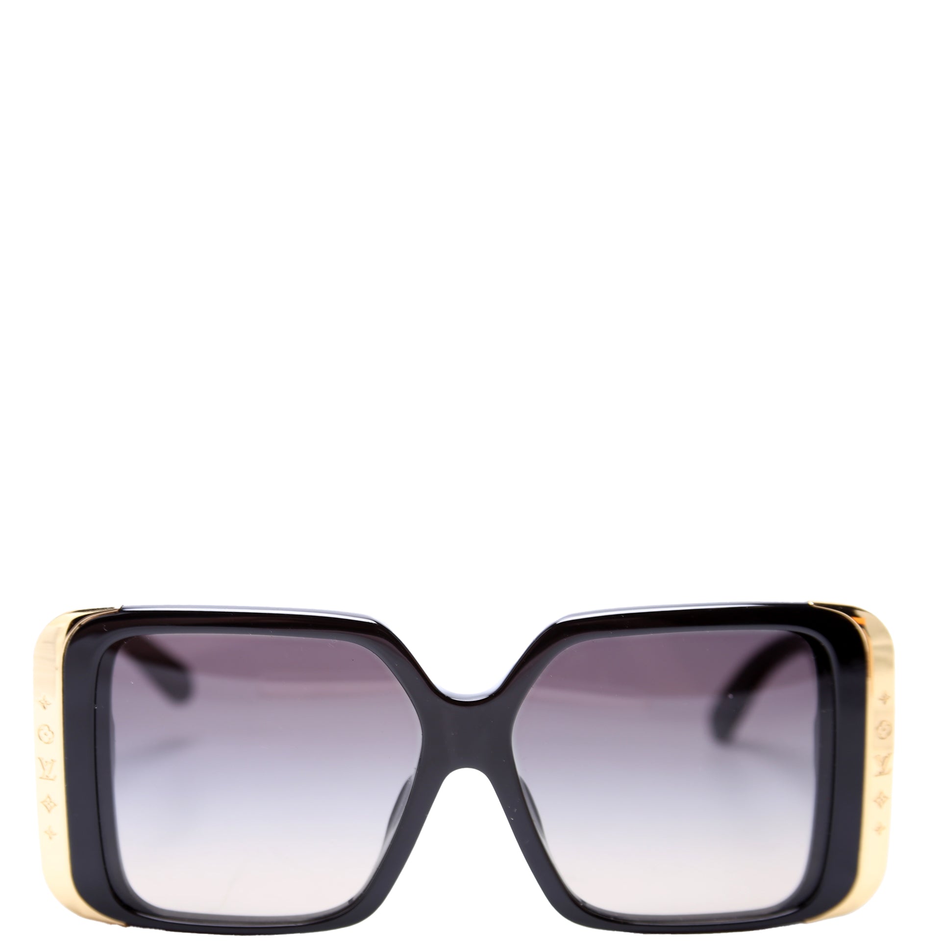Z1664E Moon Square Sunglasses Black/Gold