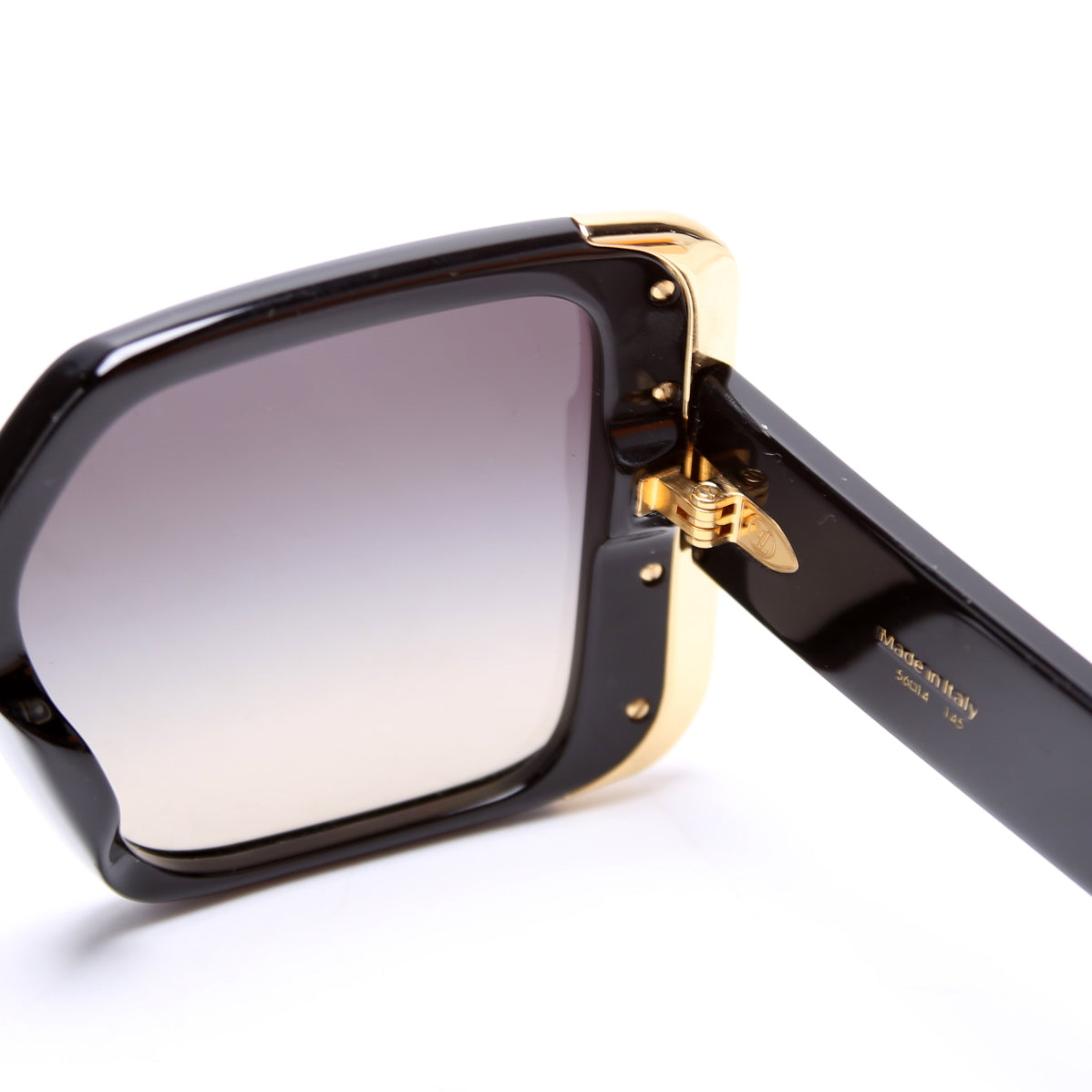 Z1664E Moon Square Sunglasses Black/Gold