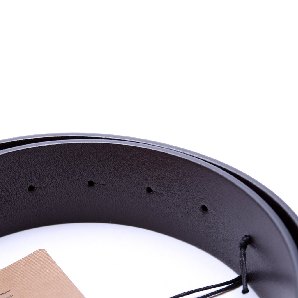 TB Logo Leather Reversible Belt Size 80/32 Black