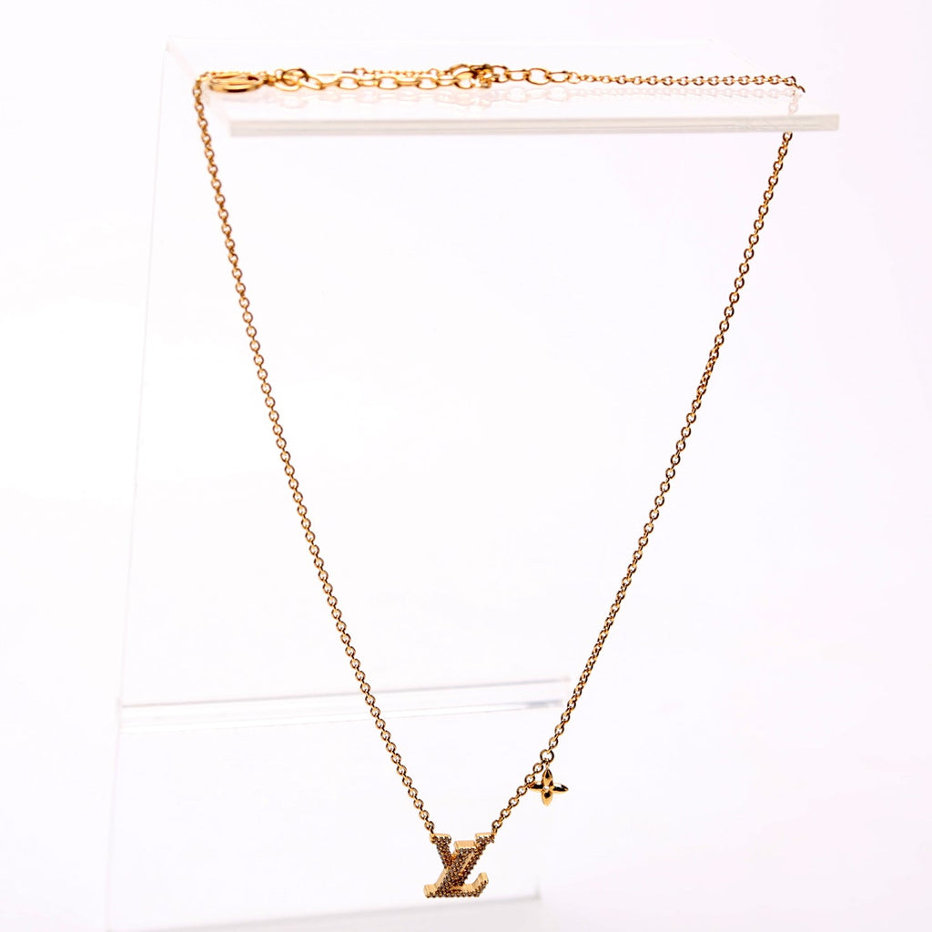 LV Iconic With Crystals Necklace Gold