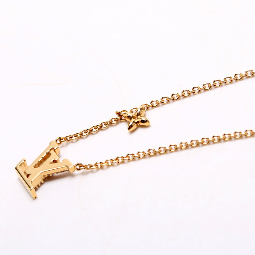 LV Iconic With Crystals Necklace Gold