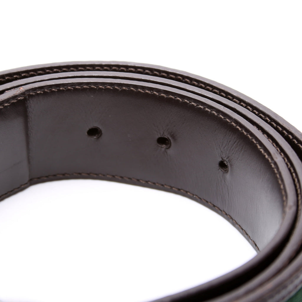 114984 Web Canvas Interlocking G Belt Size 105/42 Brown/Multi
