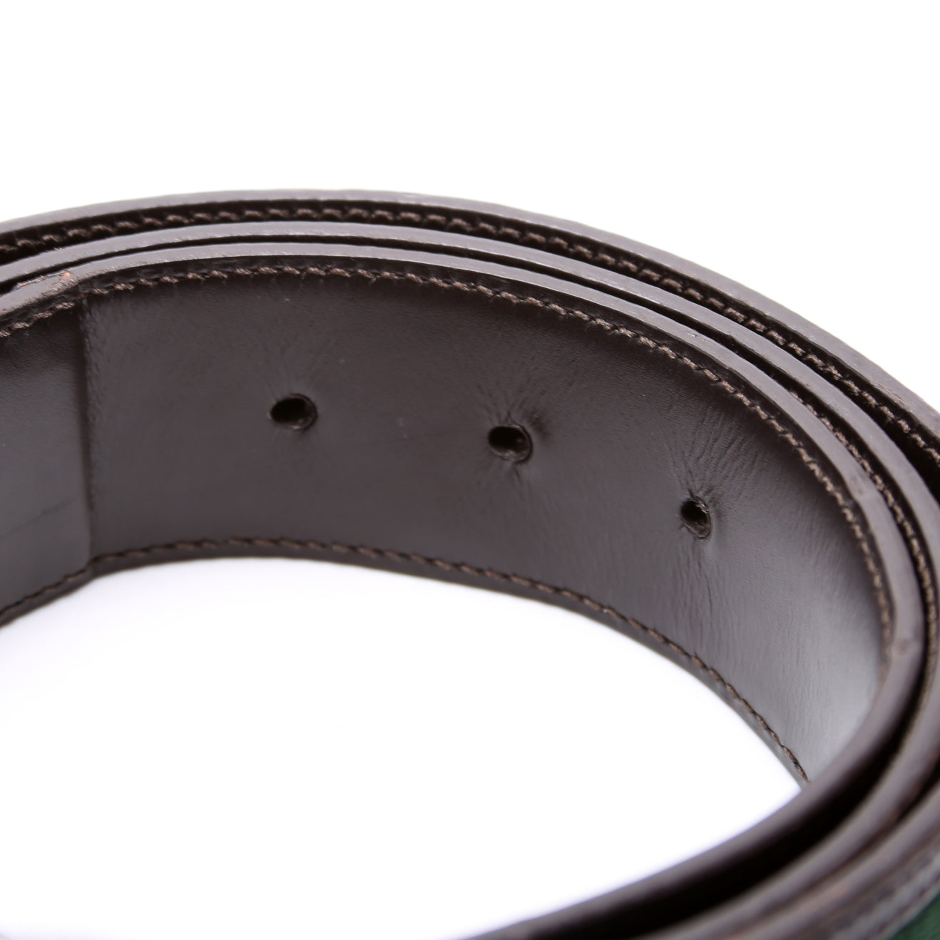 114984 Web Canvas Interlocking G Belt Size 105/42 Brown/Multi