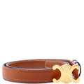 Triomphe Medium Taurillion Leather Belt Size 80/32 Brown