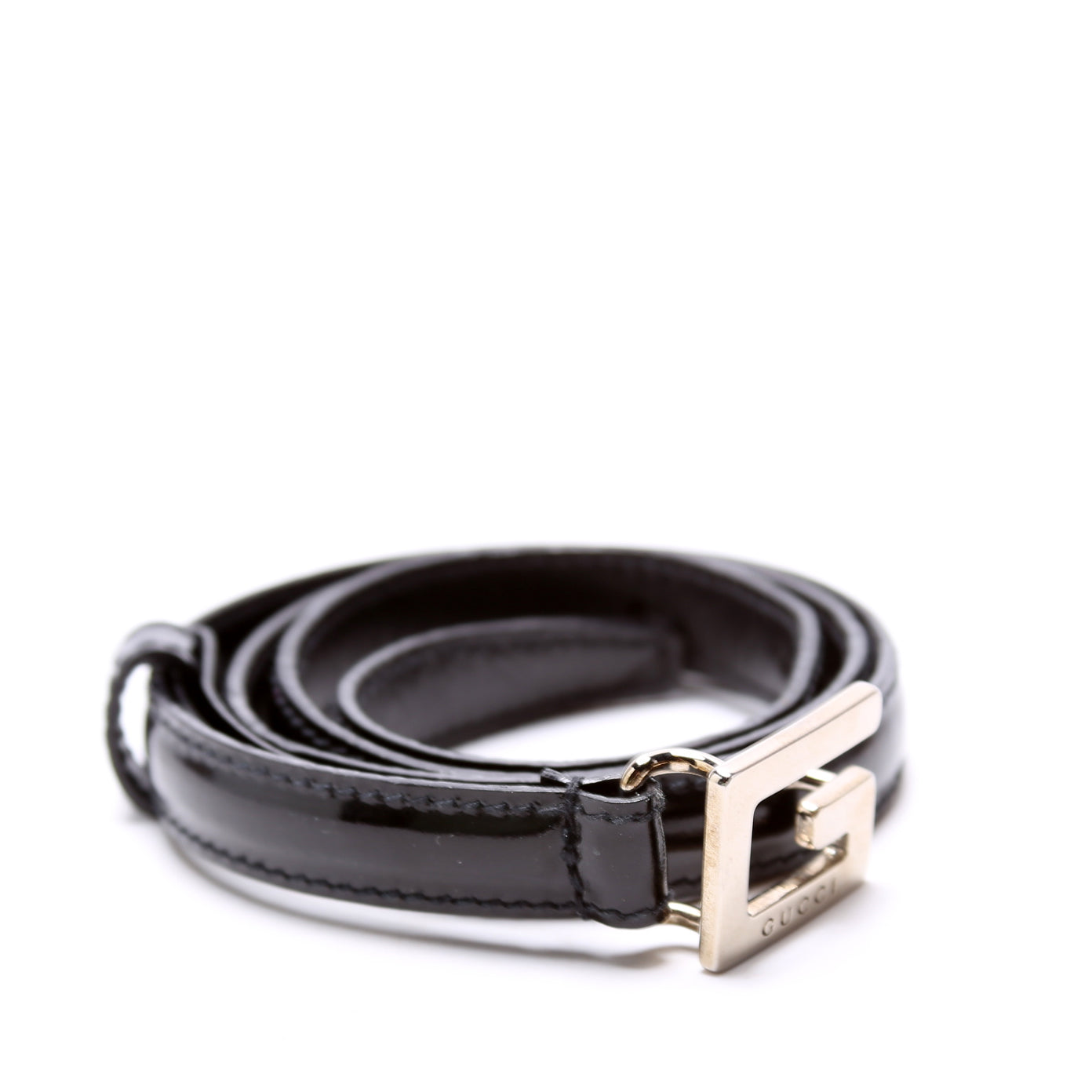Square G Thin Vintage Belt Size 65/26 Black
